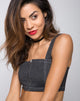 Image de Fallon Crop Top in Denim Black