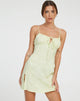 image de Famala Slip Dress in Satin Rose Pistachio