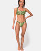 Image de la culotte de bikini Farida en Slime Lime Snake