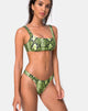 Image de Farida Bikini Top in Slime Lime Snake