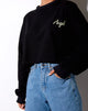 Image de Fawly Crop Top in Black Angel Embro in Neon Green