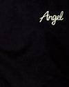 Broderie noire "Ange" en vert néon