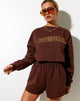 Image de Fawly Crop Top in Deep Mahogany Cowgirl Embro