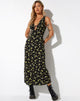 image de Fiaso Midi Dress in Lemon and Lime Black