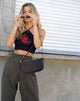 Image de April Crop Top in Black Dragon Red