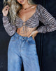 Image de Celinda Crop Top in Croc Neutral Grey