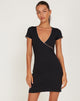 Image de Flora Ballet Mini Robe en Jersey Noir