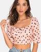Image de Flory Crop Top in New Polka Nude