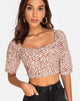 Image de Flory Crop Top in Safari Taupe