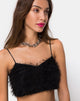Image de Balien Crop Top in Fringe Black