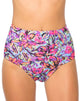 Image de Motel Flux Longline Bikini Bottom In Fluro Flower