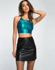 Image de Fonda Crop Top in Metallic Petrol