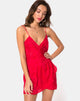 Image de la robe Furia en satin rouge rosé