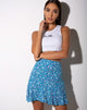 Image de la mini-jupe Gaelle in Bloom Baby Blue