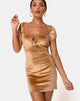 Image de la mini robe Gala en velours doré
