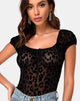 Image de Galacta Bodice in Animal Black Net