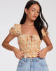 image du Top Galo en Ditsy Tangerine