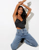 Image de Gemlou Cami Top in Satin Black