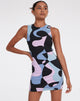 Image de Mini robe Genul en violet abstrait