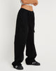 IMAGE DU Pantalon cargo à jambes larges Geona en noir