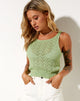Image de Gera Top in Crochet Pointelle Green