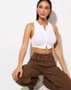 Image de Gilly Crop Top in Rib Ivory
