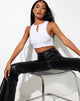Image de Gilly Crop Top in Rib White