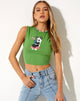 Image de Gimon Crop Top in Herbal Garden Y2K Cute Baby