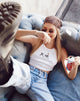 Image de Givas Crop Top in White Japanese Angel