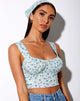 Image de Gladis Vest Top in Pretty Petal Green
