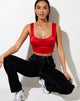 Image de Gladis Vest Top in Satin Red
