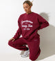 image de Glan Sweatshirt en Bourgogne avec broderie "Winning Team