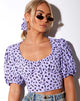 Image de Glarie Crop Top in Dainty Daisy Lilac