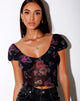 Image de Glasty Crop Top in Gothic Rose