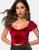 Image de Glaty Top in Velvet Burgundy