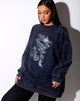 Image de Glo Sweatshirt in Black Wash Dragon