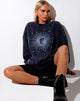 Image de Glo Sweatshirt in Black Stone Wash Cosmos