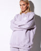 Image de Glo Sweatshirt in Pastel Lilac Daisy Embro