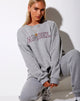 Image de Glo Sweatshirt en Grismarl Angel Embro en Bourgogne