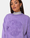 Lavage lilas avec broderie dragon
