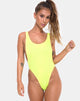 Image de Goddess Swimsuit in 80s Crinkle Sour Lime
