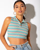 Image de Raco Crop Top in Rib Green Purple and Yellow