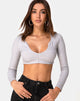 Image de Guan Crop Top in Rib Grey