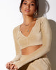 Image de Guan Crop Top en velours côtelé Tan