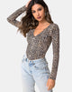 Image de Guanelle Top in Rar Leopard Brown