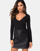 Image de Guanelle Top in Rib Black