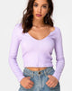 Image de Guanelle Top in Rib Lilac