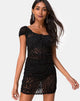 Image de Guenetta Mini Dress in Animal Black Net