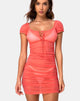 Image de la robe Guenetta en filet rose