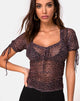 Image de la Guinevre Top in Rar Leopard Mesh